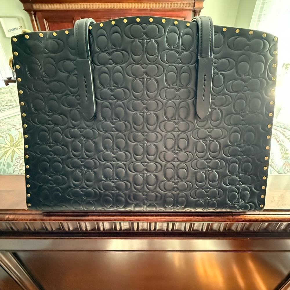 Coach Charlie Carryall in Signature Embossed Leather with Rivets